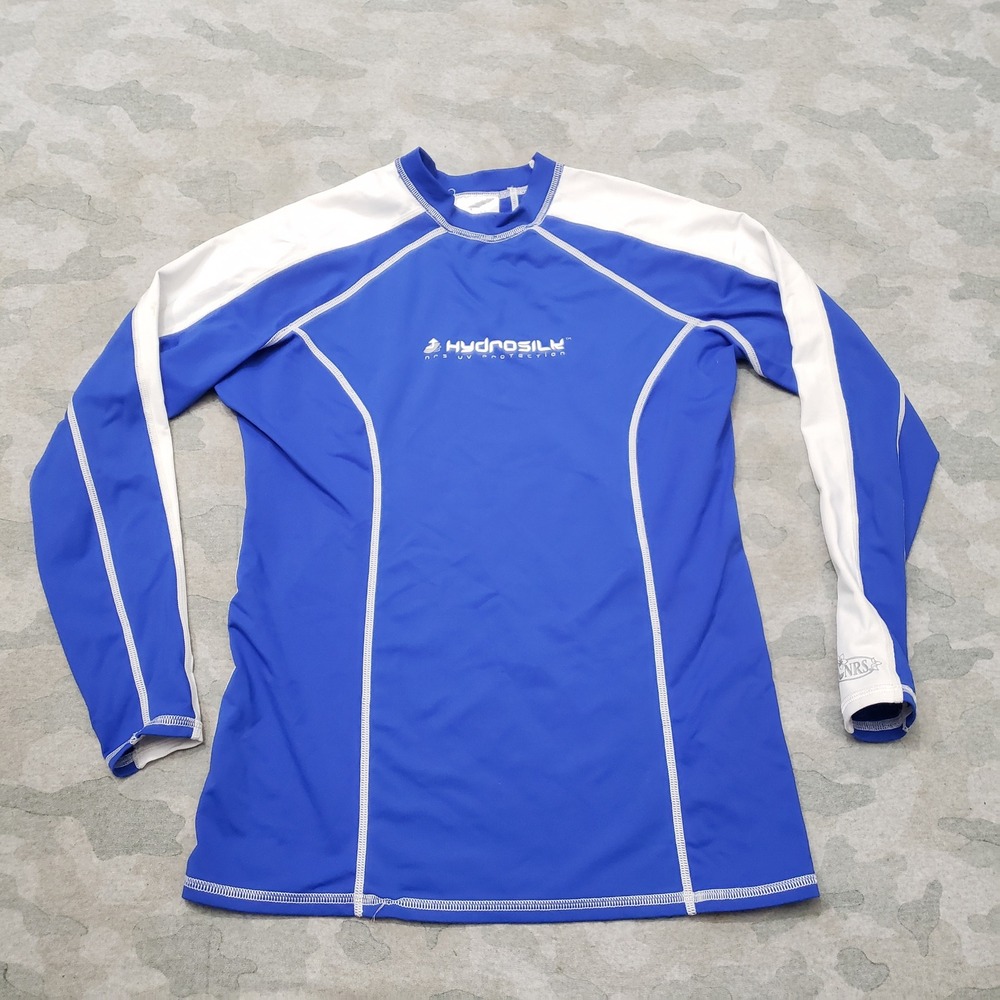NRS Hydrosilk Rash Guard Womens Medium Blue Long Sleeve